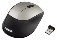 Оптическая светодиодная мышь Hama M2150 Wireless Optical Mouse Black-Silver USB