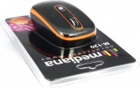 Оптическая светодиодная мышь Mediana M-120 Black orange USB