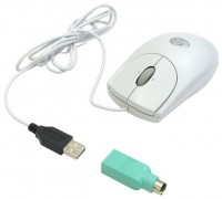 Оптическая светодиодная мышь Logitech RX250 Optical Mouse USB+PS/2 White