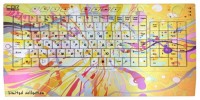 Клавиатура CBR Picture Keyboard Splashes Yellow-Pink USB