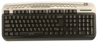 Клавиатура Oklick 330 M Multimedia Keyboard USB+PS/2 Black-Silver