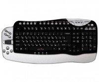 Клавиатура Oklick 780 L Win7 Multimedia Keyboard USB Black-Silver