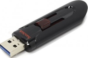 Флешка USB 3.0 SanDisk Cruzer Glide SDCZ600-128G-G35 128Gb Black red