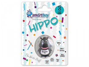 Флешка USB 2.0 SmartBuy  Wild Series Hippo 8GB