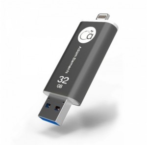 Флешка USB 3.0 ADAM iKlips ADRAD32GIKLGY 32Gb Grey