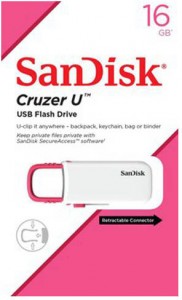 Флешка USB 2.0 SanDisk Cruzer U 16Gb White pink