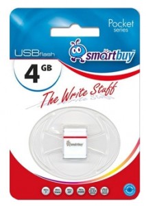 Флешка USB 2.0 SmartBuy Pocket 4GB White