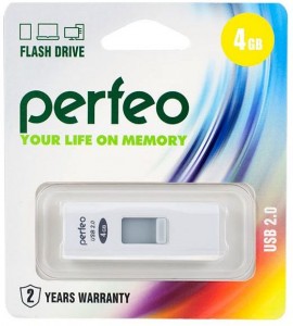 Флешка USB 2.0 Perfeo S02 White