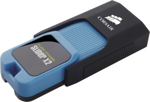 Флешка USB 3.0 Corsair CMFSL3X2-32GB Voyager Slider X2 32Gb Black blue