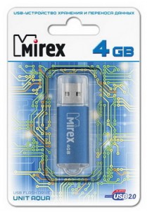 Флешка USB 2.0 Mirex Unit 4Gb Aqua Blue
