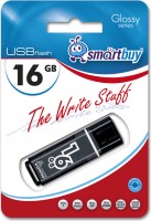 Флешка USB 2.0 SmartBuy Glossy series 16GB Black