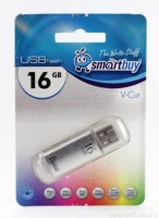 Флешка USB 2.0 SmartBuy V-Cut 16Gb Silver