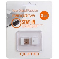 Флешка USB 2.0 Qumo Nano 8GB White