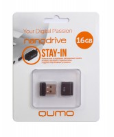 Флешка USB 2.0 Qumo Nano 16GB Black