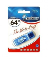 Флешка USB 2.0 SmartBuy Glossy 64GB Blue