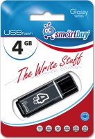 Флешка USB 2.0 SmartBuy 04GB Glossy Series Black