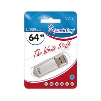 Флешка USB 2.0 SmartBuy V-Cut 64GB Silver