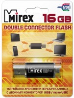 Флешка Mirex Double Connector Flash Smart 16Gb Black