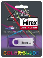 Флешка USB 2.0 Mirex Swivel Rubber 4Gb Violet