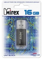 Флешка USB 2.0 Mirex Unit 16GB Black