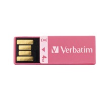 Флешка USB 2.0 Verbatim Clip-it 4Gb Pink