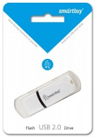 Флешка USB 2.0 SmartBuy Paean 32Gb SB32GBPN-W White