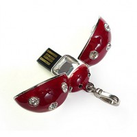 Флешка USB 2.0 Qumo Charm-Ladybird 08Gb Red