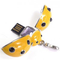 Флешка USB 2.0 Qumo Charm-Ladybird 08Gb Yellow