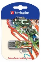 Флешка USB 2.0 Verbatim Mini Tattoo Edition Dragon 16Gb