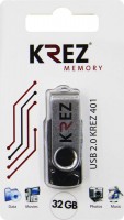 Флешка USB 2.0 Krez 401 32Gb Black