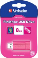 Флешка USB 2.0 Verbatim  Pinstripe colours 8GB Hot Pink