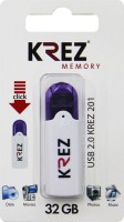 Флешка USB 2.0 Krez 201 White violet