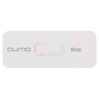 Флешка USB 2.0 Qumo Slider 01 8Gb White