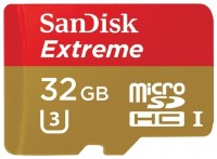 Карта памяти SanDisk Extreme microSDHC 32Gb Class10 (SDSQXNE-032G-GN6MA) + адаптер