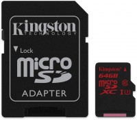 Карта памяти Kingston 64GB microSDXC Class 10 UHS class 3 (SDCA3/64GB)