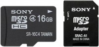 Карта памяти Sony microSD 16Gb Class 4 SR16A4T + adapter