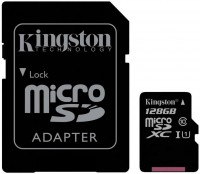 Карта памяти Kingston MicroSDXC 128 Gb Class 10+adapter