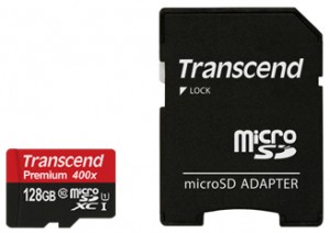 Карта памяти Transcend microSDXC 128Gb Class 10 UHS-I 400x (Premium)