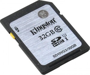 Карта памяти Kingston 32GB SDHC Class10 UHS-I (SD10VG2/32GB)