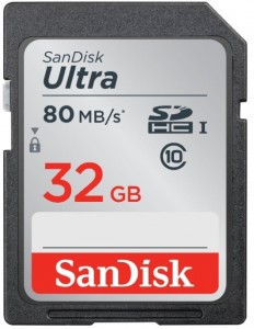 Карта памяти SanDisk Ultra SDHC 32 Gb Class 10 (SDSDUNC-032G-GN6IN)