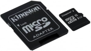 Карта памяти Kingston microSDHC 16Gb Class10 SDC10G2/16GB + адаптер