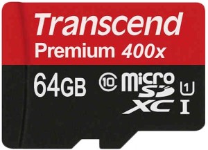 Карта памяти Transcend microSDHC 64Gb Class10 Premium UHS-1 400x