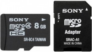 Карта памяти Sony microSD 8Gb Class4 SR8A4T + adapter