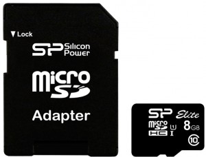 Карта памяти Transcend Elite MicroSDHC 8Gb Class 10 + adapter