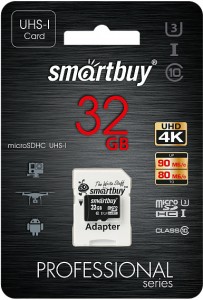 Карта памяти SmartBuy Professional MicroSDHC 32GB Class 10 + adapter