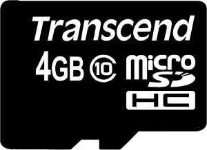 Карта памяти Transcend MicroSDHC 4Gb Class 10