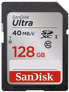 Карта памяти SanDisk Ultra class 10 40Mb/s 128 Gb нарушена упаковка