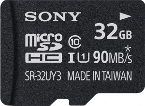 Карта памяти Sony microSDHC 32Gb Сlass10 + адаптер SR-32UY3A