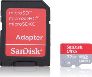 Карта памяти SanDisk SDSDQUA-032G-U46A 32Gb microSDHC Class10 Ultra Android + adapter