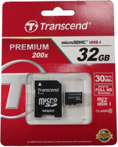 Карта памяти Transcend microSDHC 32GB class 10 UHS-I 200x Premium